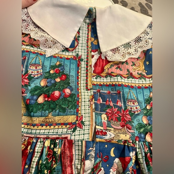 Handmade Girls Christmas Dress - Picture 7 of 8